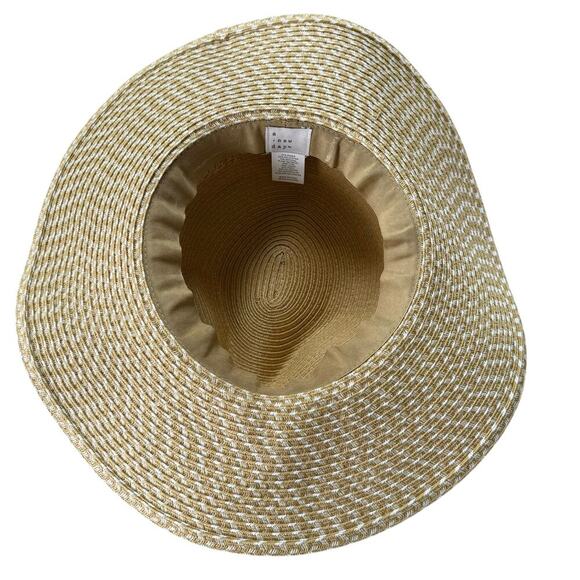 A New‎ Day Wide Brim Straw Sun Hat in Natural and White, One Size - Picture 5 of 7